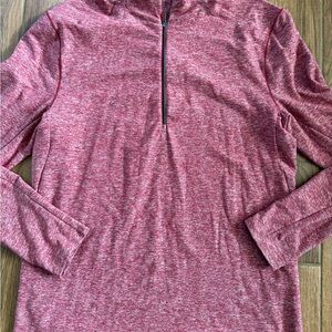 lululemon athletica Men's Heathered Red 1/4 Zip Pullover - large